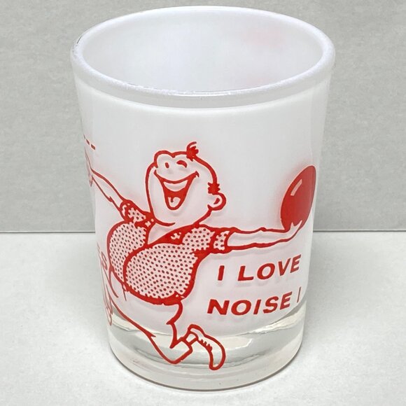 Vintage "I Love Noise" Shot Glass With Bowling Design - Picture 2 of 11